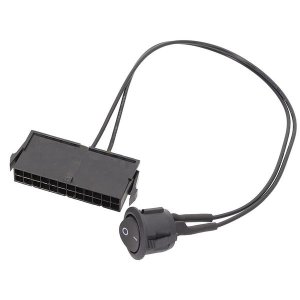 24 Pin Female ATX PSU Power Supply Switch Cable 18AWG 30CM