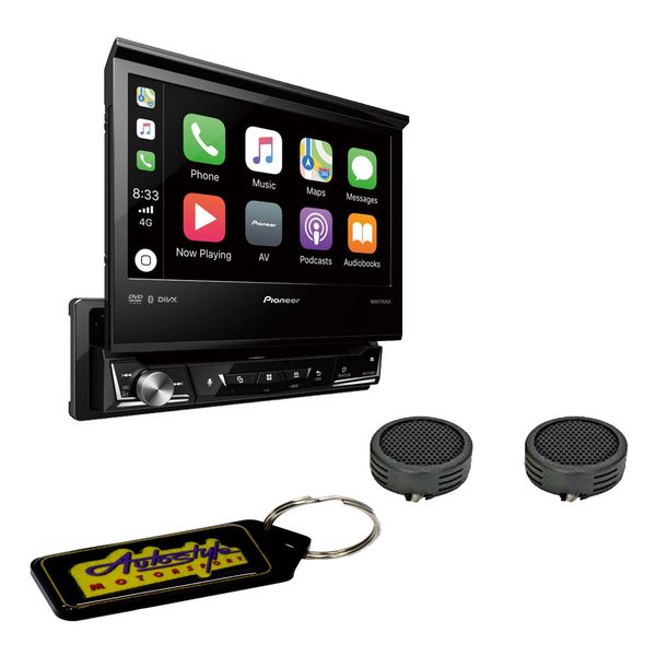 Pioneer In-Dash Apple Car Play DVD Player &amp; Evo Tweeters &amp; Keyring