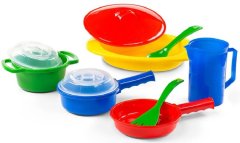 Cooking Pot Set for Toy Kitchen 10pc