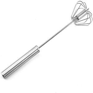Manual Self Turning Stainless Steel Whisk