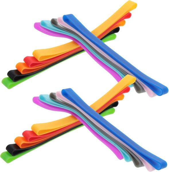 Colored Silicone Binding Bands Flexible Straps for Notebooks &amp; Office Orga