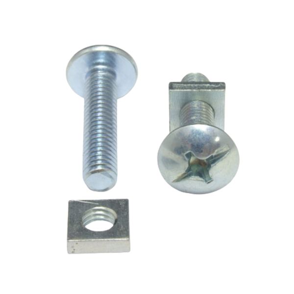 6 x 20mm Gutter Bolt And Nut - 100 Pack