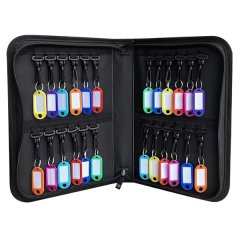 Luggage Zippered Key Case Organizer Binder (29cm) &amp; 24vPiece Key Tags