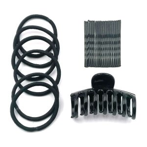 School Hair Accessories - Black - 27 pieces