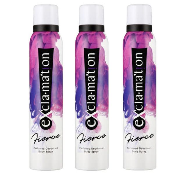 Coty-Exclamation Body Spray 150ml - Fierce (3 Pack)