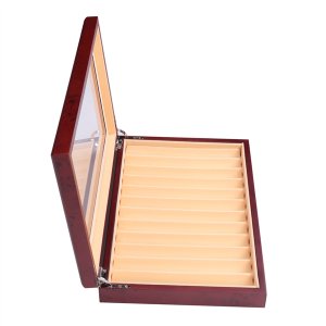 12 Slots Wood Pen Display Box Fountain Storage Showcase Organizer