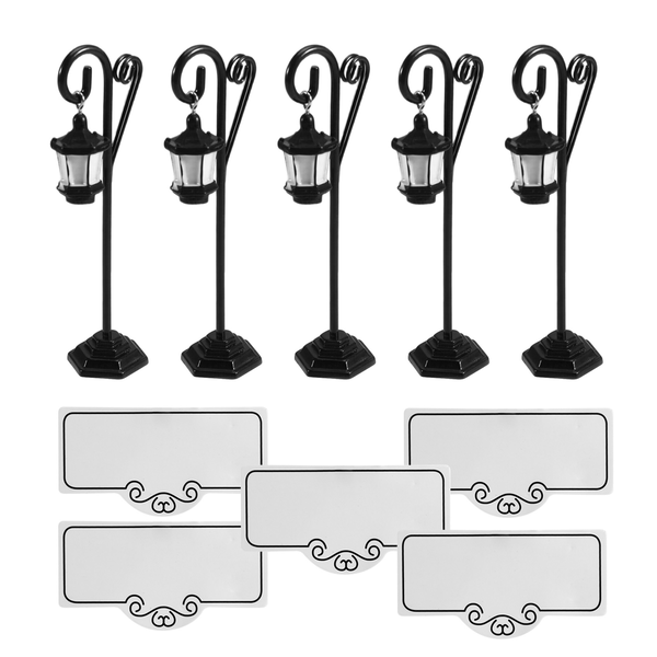 5 PCS Streetlight Shape Wedding Reception Place Card Holder with Card