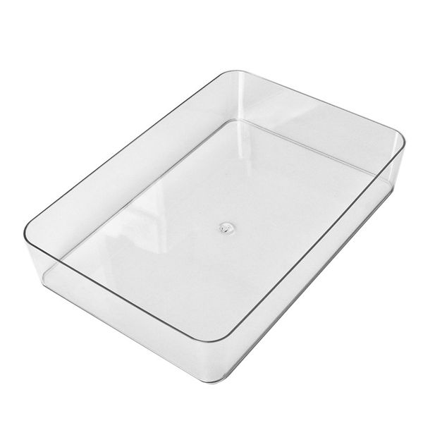 Clear Rectangular Drawer Organizer for Stationery Storage