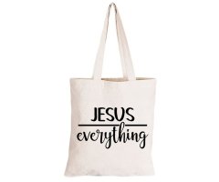 Jesus Over Everything - Eco-Cotton Natural Fibre Bag