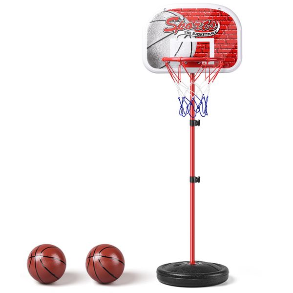 Basketball Hoop Toy Adjustable Height Outside Basketball Stand with 2 Balls