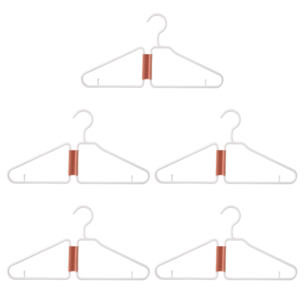 Foldable Space-Saving Travel Hanger - 5 Pack