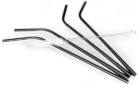Stainless Steel Straw Blue