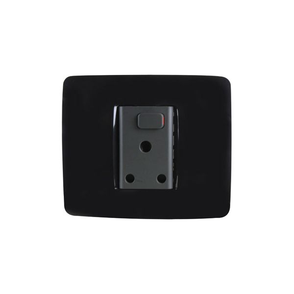 Gewiss - Complete 4×4 Single Switched Socket Outlet 2P+E 16A Black
