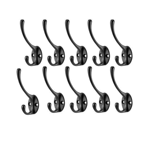 10 Pack Metal Coat Hooks Wall Mounted Hanger