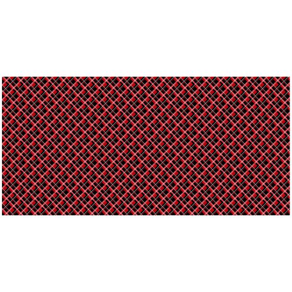 Red and Black Checkered Pattern 3m Rectangle Tablecloth