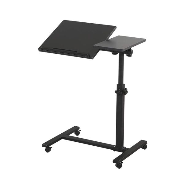 Vortic Mobile Adjustable Laptop Table And Overbed Table