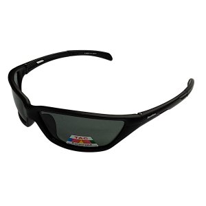 Mustad Polarised Sunglasses Black Frame Smoke Lense (HP100A-2)