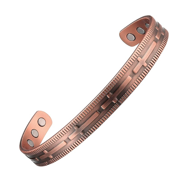 99.9% Solid Copper Magnetic Bracelet Adjustable Cuff For Men And Women