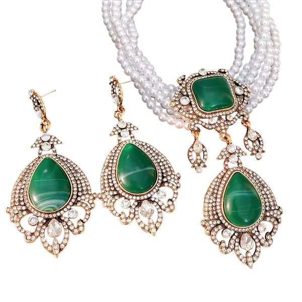 Vintage Empress Necklace &amp; Earrings Suite