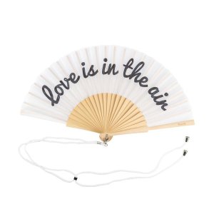 Love is in the Air Handheld Fan - Wood &amp; Textile
