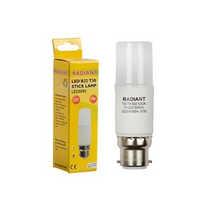 Radiant - Stick Lamp Frosted T30 B22 LED 7w 5000K