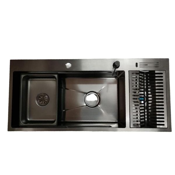 Unique Design Stainless Steel Kitchen Sink with Plate and Knife Holder