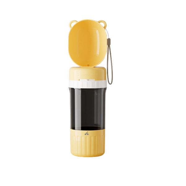 ALANES Portable Outdoor Pet Water and Food Dispenser 2-in-1 Travel Bottle