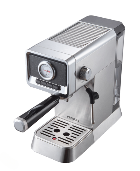 PEBBLES Stainless Espresso Coffee Machine 15 Bar - 1400W 1.2L Tank