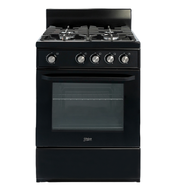 Univa UG016BI-1 60cm 4 Burner Gas Stove with Gas Oven, battery ignition