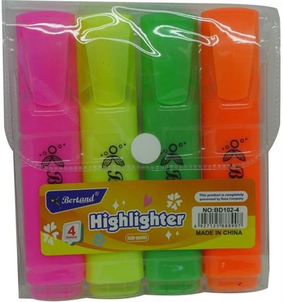 Brainware Bertand Pastel Highlighters - Pack of 4