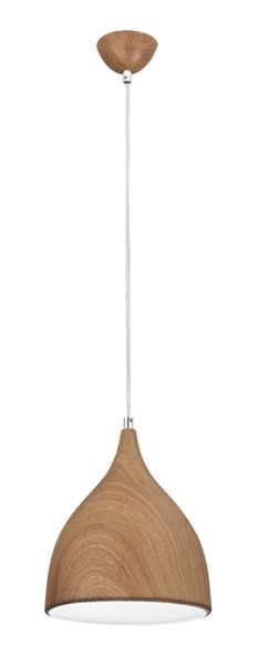 Bright Star Lighting - Metal Pendant with Wood Grain Finish