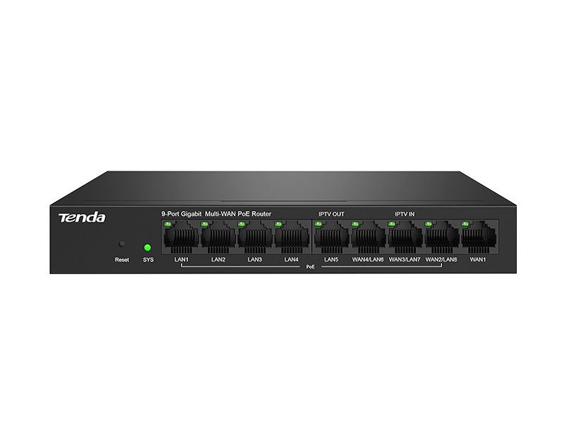 TENDA 9 Port Gigabit Ethernet PoE Router(TE-G0-8G-POE)