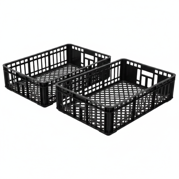 Poltek Classic Black Freezer Tray for Food Storage and - 2 Pack