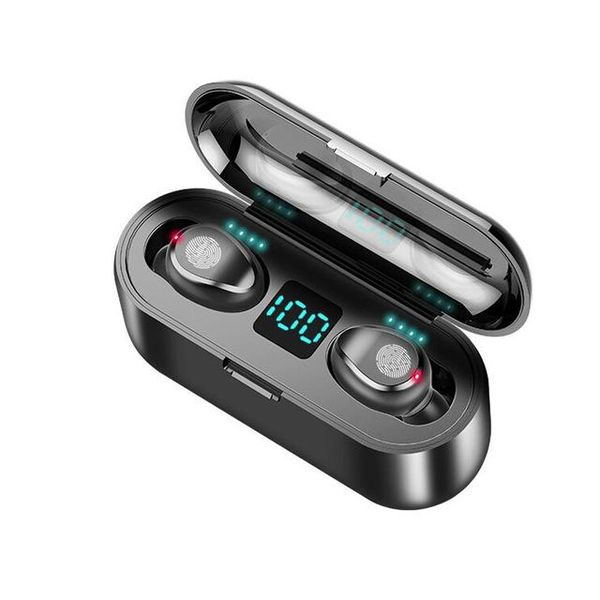 MnM - F9 Wireless TWS Earphones BT5.0 Hi-Fi + ANC + Smart Touch +1200mAh PB