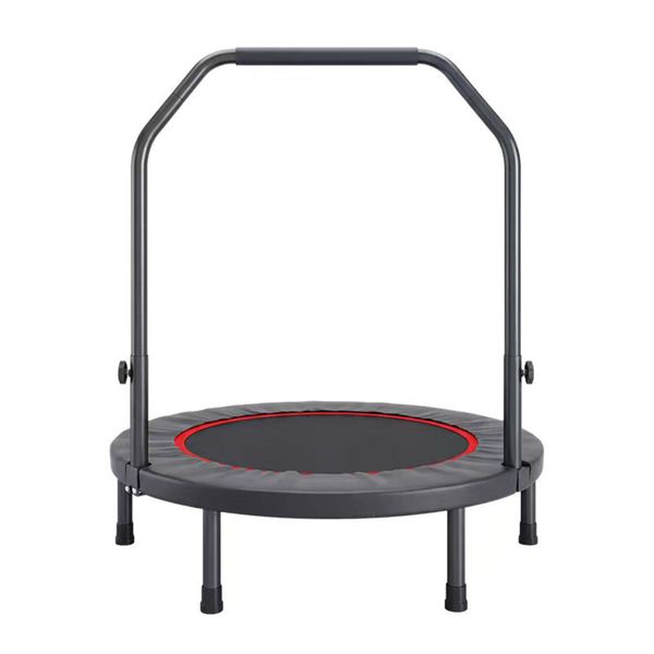 40''Adjustable Foldable Fitness Trampoline with Handle - lndoor and Outdoor