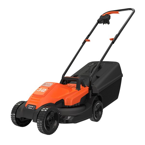 Black+Decker 1200W Electric Lawn Mower, 32cm Deck, adjustable height