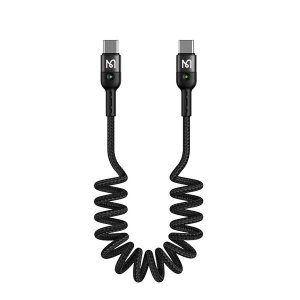 Mcdodo 60W Coiled Charging Cable USB-C To USB-C Apple CarPlay Compliant