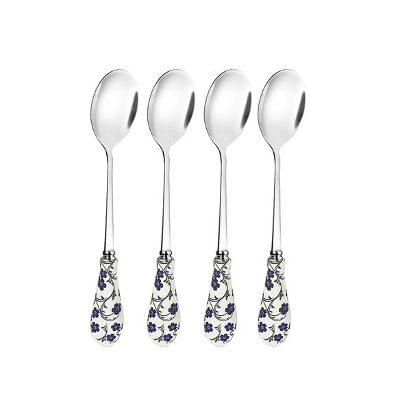Set of 4 - Stainless Steel Coffee Round Spoon for Home, Kitchen, Restaurant
