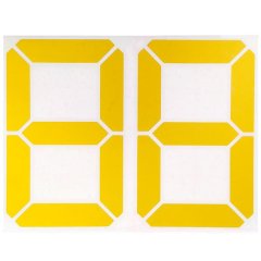 Generic Reflective Wheelie Bin Number Sticker Pack | Medium | Yellow