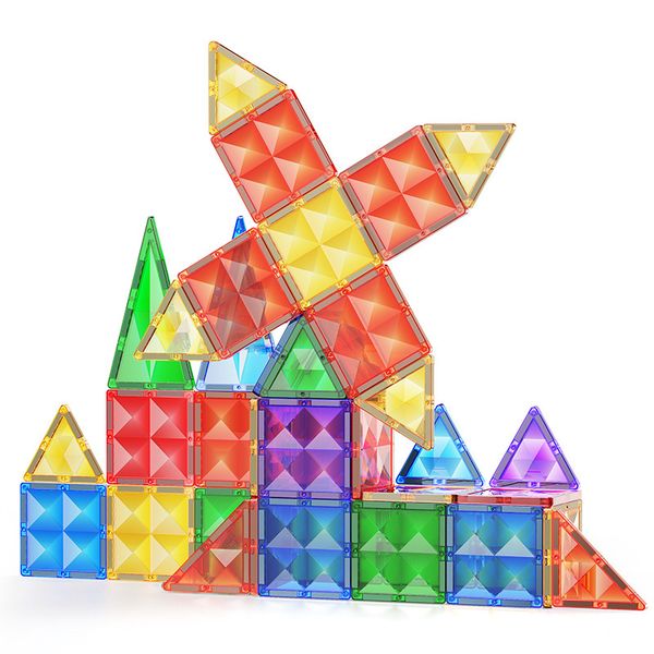 Magnetic Tiles Magnescape Large Building Toy Tile Set -100 Pieces