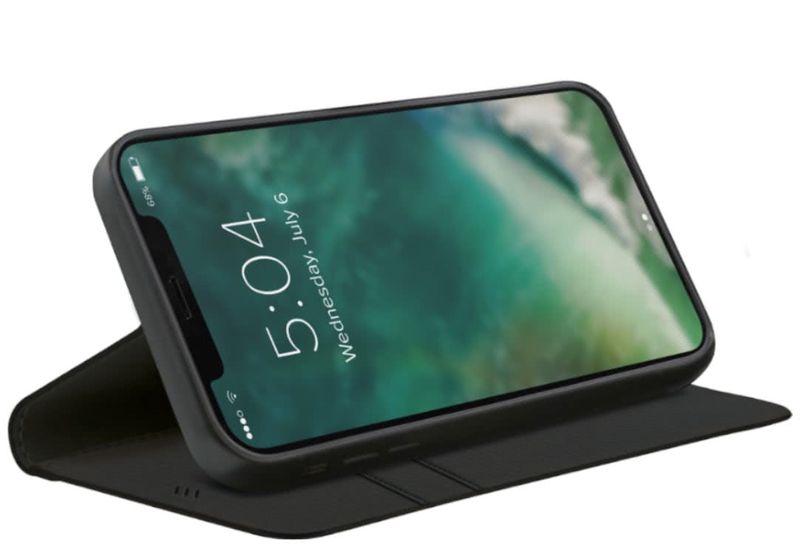 XQISIT Eco Wallet Selection Anti Bac For Apple iPhone 12 - Black