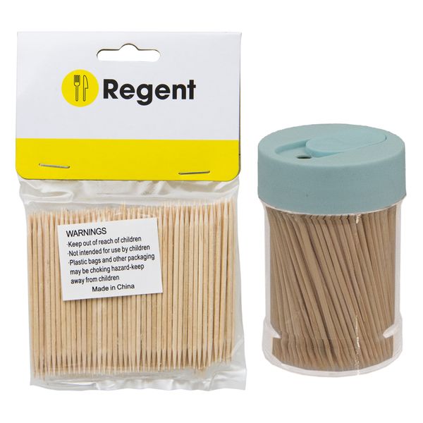 Regent Toothpick Dispenser and Refill Set (1x300pk+1x200pk)
