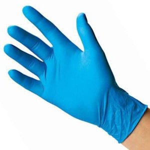Blue Nitrile Powder Free Gloves - (Size: Small)