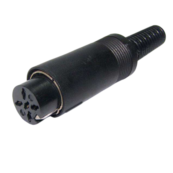 XK51/7 5-Way Shielded Inline DIN Socket 180 Plastic