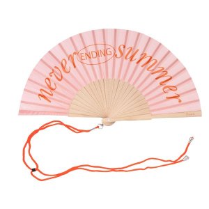 Never Ending Summer Handheld Fan - Wood &amp; Textile