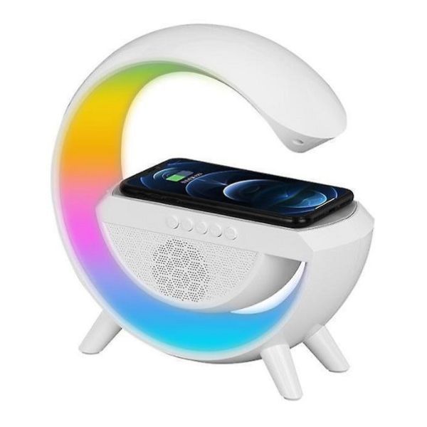 Wireless Phone Charging RGB LED Lamp &amp; Speaker with FM Radio