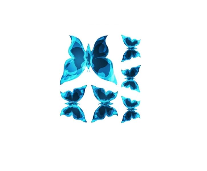 Blue Luminous Butterflies Glow in The Dark Butterfly Wall Decals