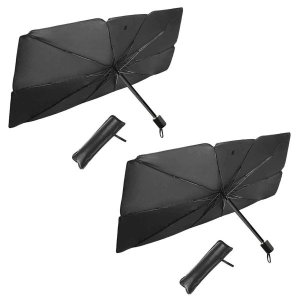 Foldable Car Sunshade Umbrella Pack Of 2