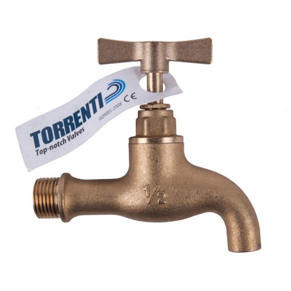 Torrenti - Tap Brass Plain 200 - 15mm - Bulk Pack of 2