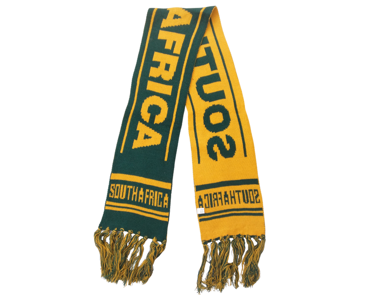 South African Flag Inspired Winter Scarf - Yellow and Green